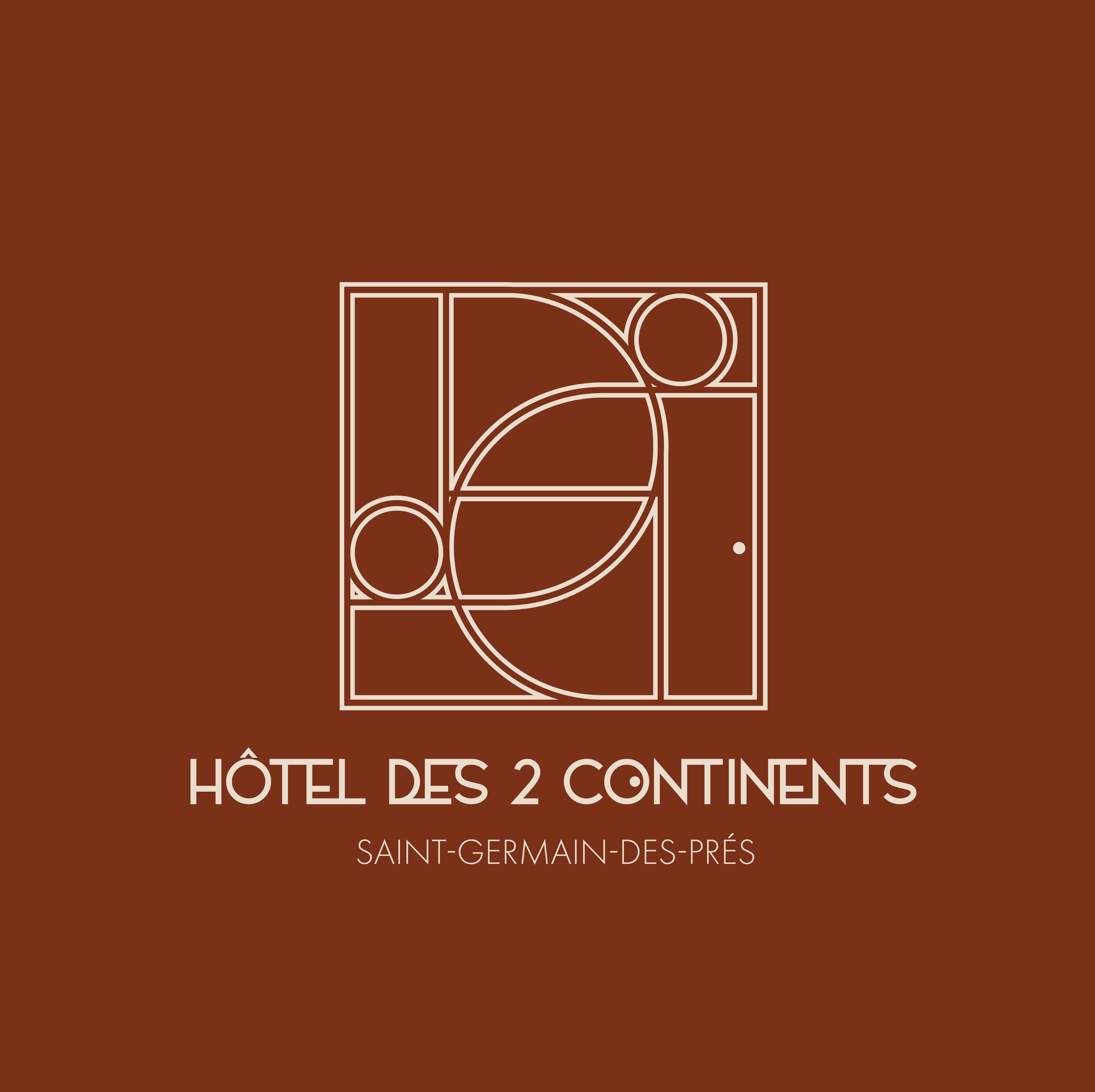 Hotel des 2 Continents-logo avec nom-St Germain des pres